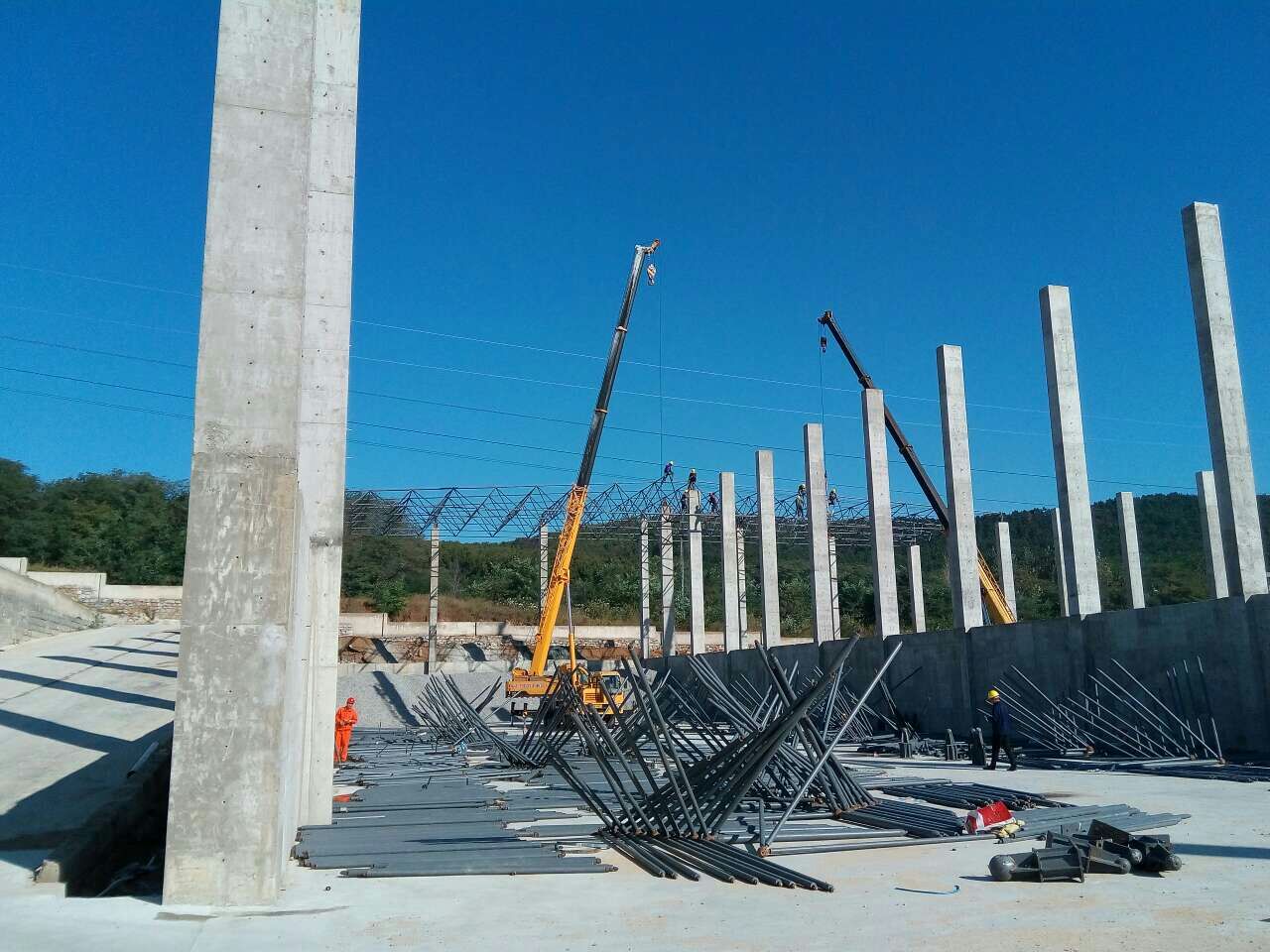 北安威海搅拌站网架