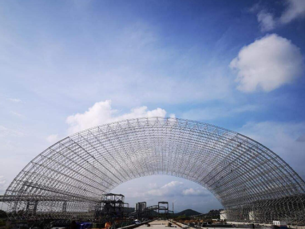 北安煤棚网架加工厂案例